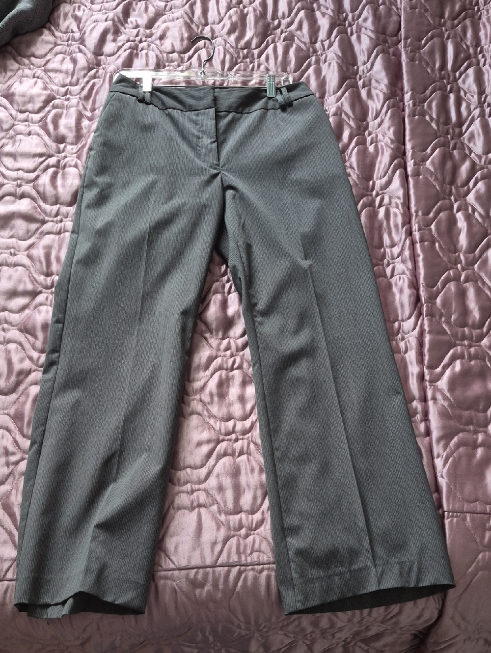 Reitmans Heathered Gray Mid-Rise Bootcut Dress Pants - Career Office Trousers